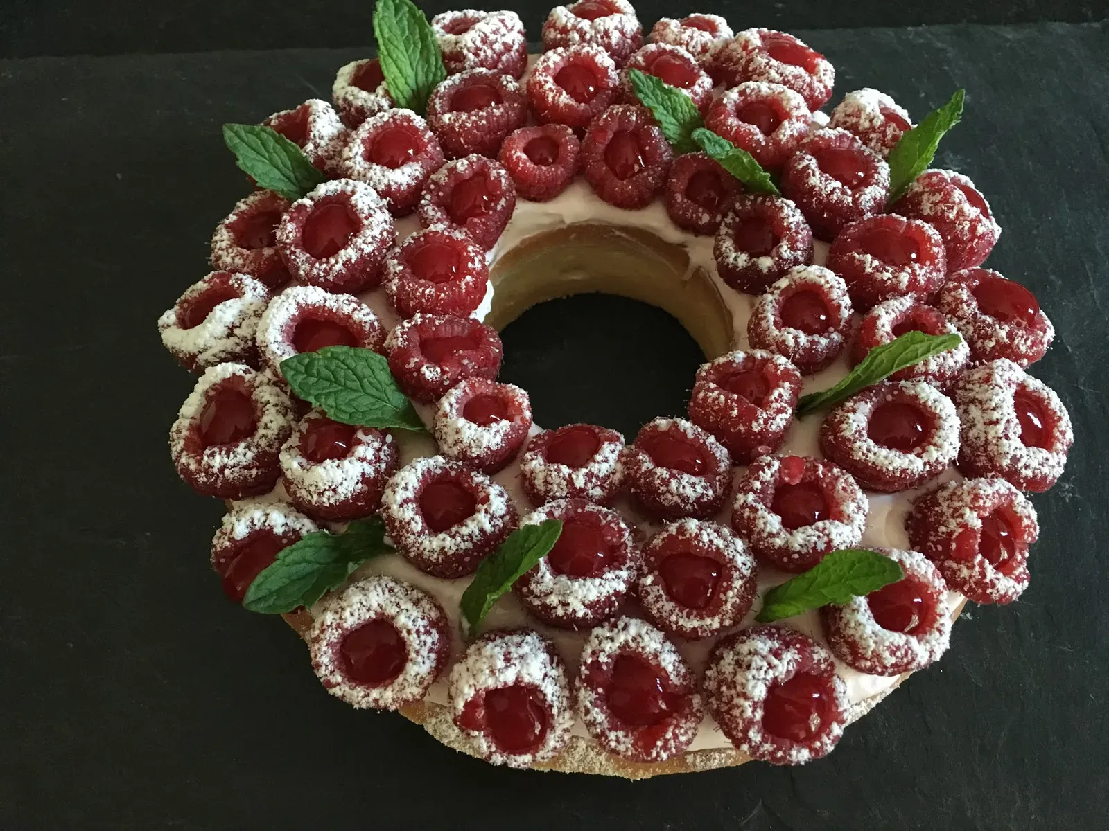 Couronne aux framboises
