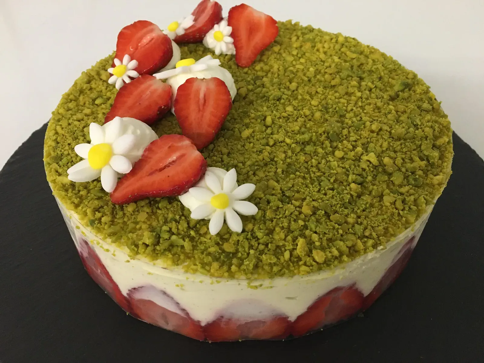 Fraisier à la pistache
