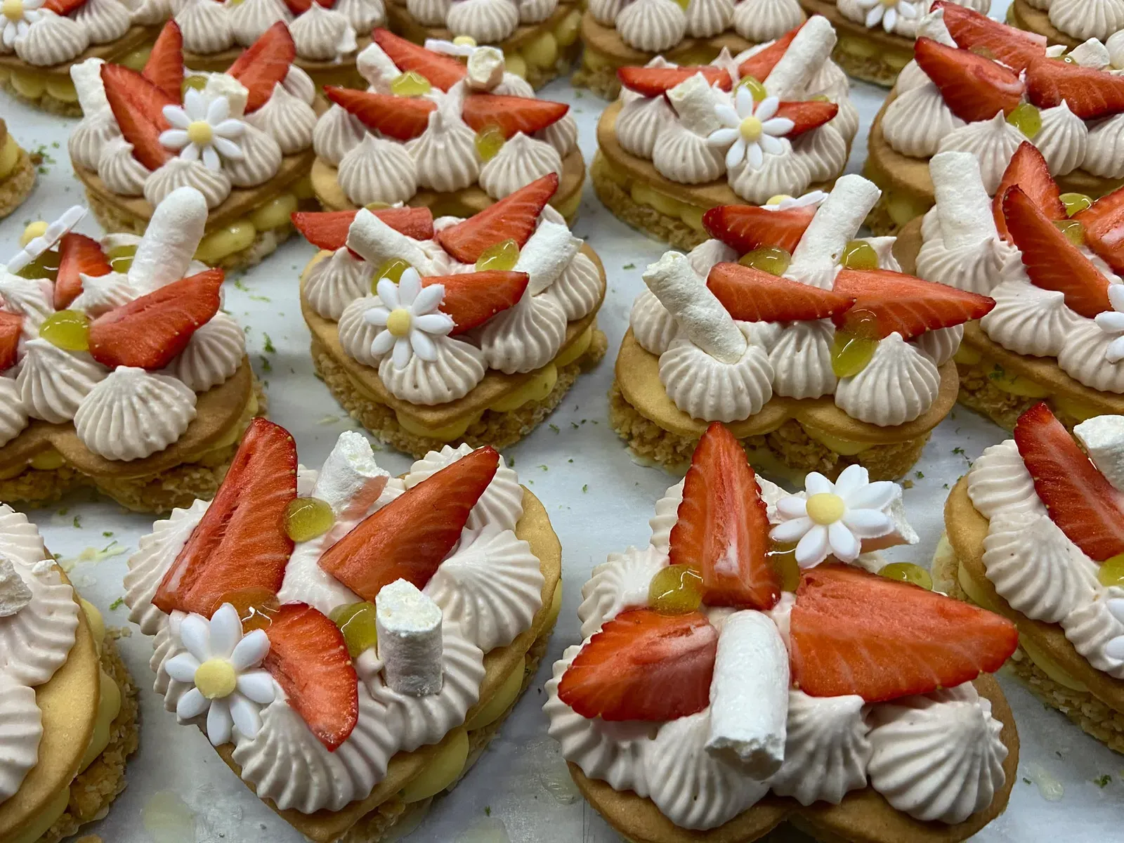 Tartelettes aux fraises et meringue