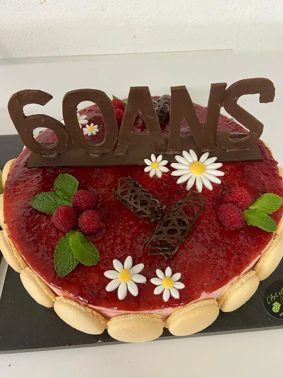 Gâteau aux framboises « 60 ans »