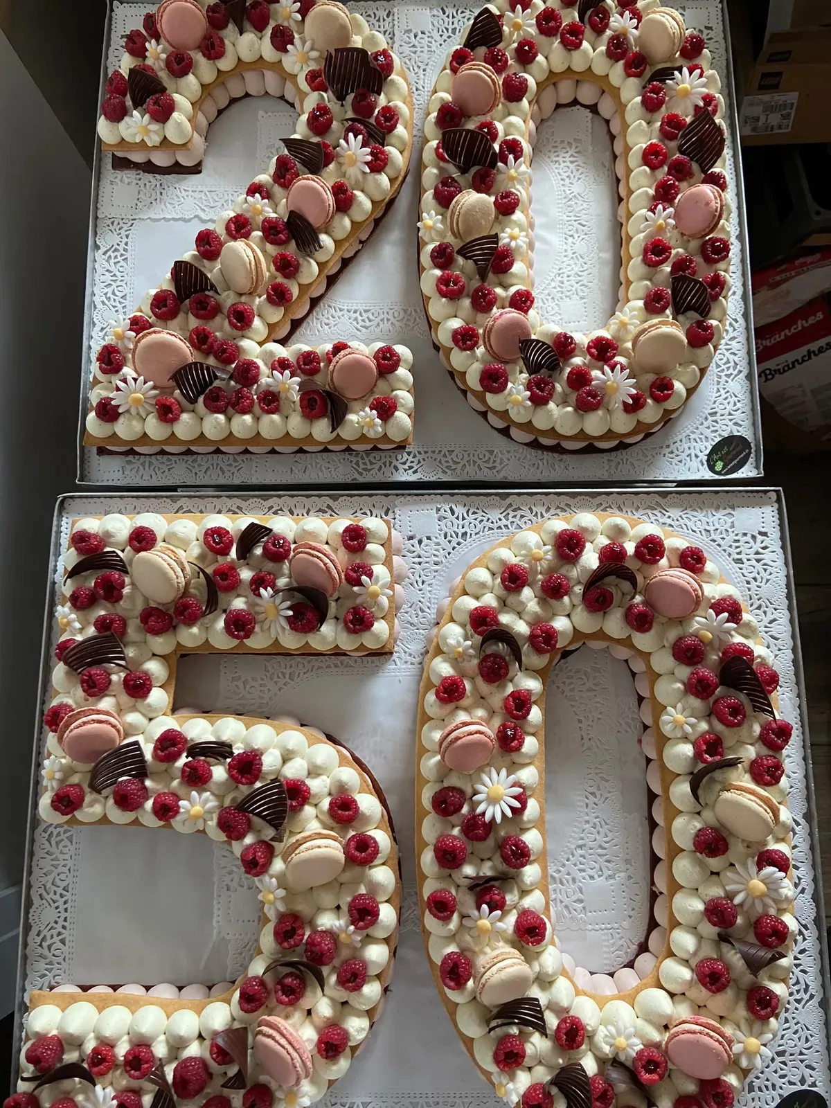 Gâteaux en chiffres « 20 » et « 50 »
