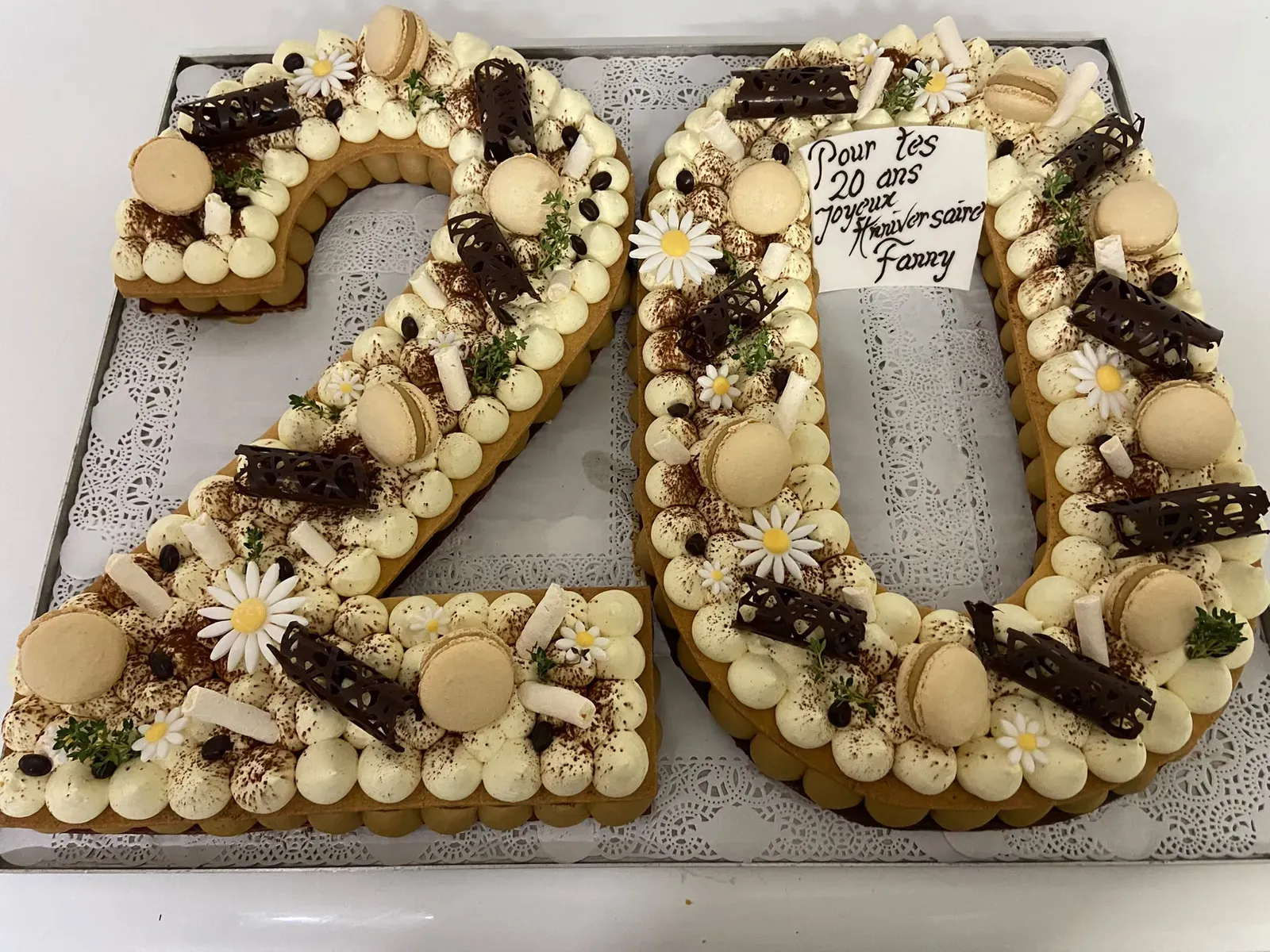 Gâteau en chiffres café-chocolat